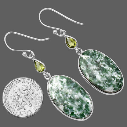 Natural Dioptase & Peridot Earrings E-1002 SDE78918