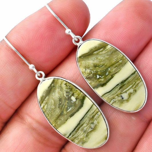 Natural Serpentine Earrings E-1001 SDE79301