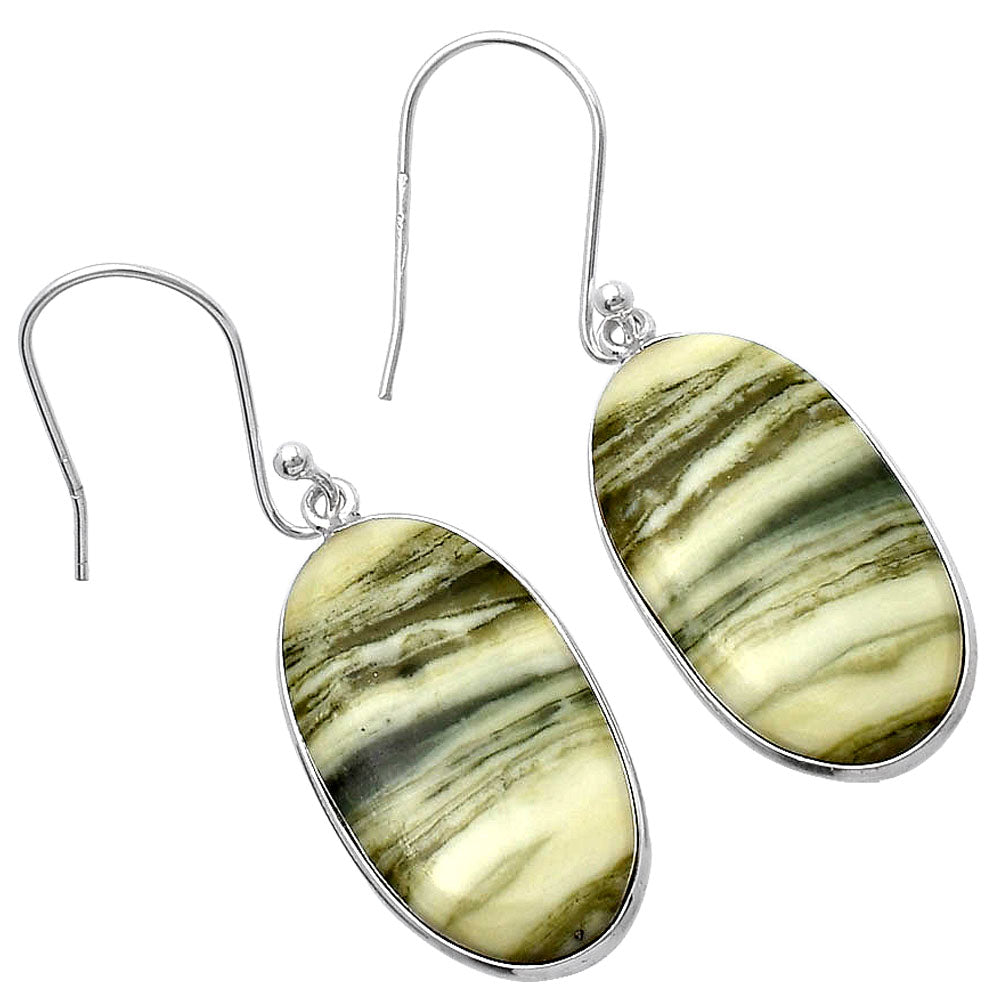 Natural Serpentine Earrings E-1001 SDE79304
