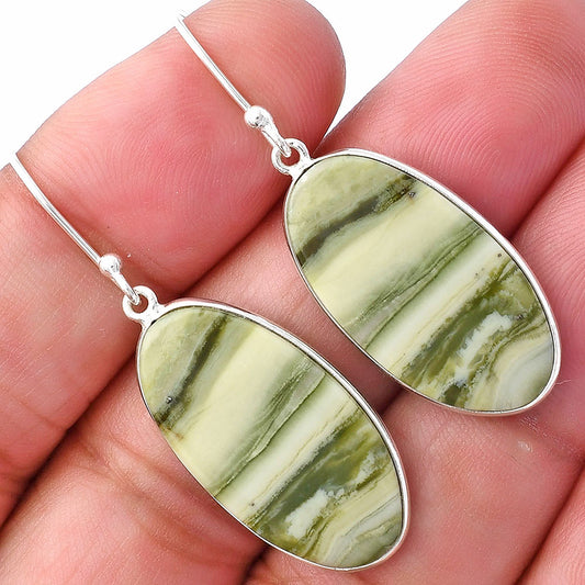 Natural Serpentine Earrings E-1001 SDE79313
