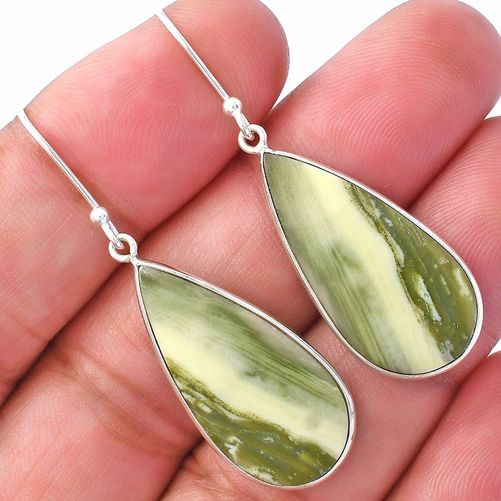 Natural Serpentine Earrings E-1001 SDE79321