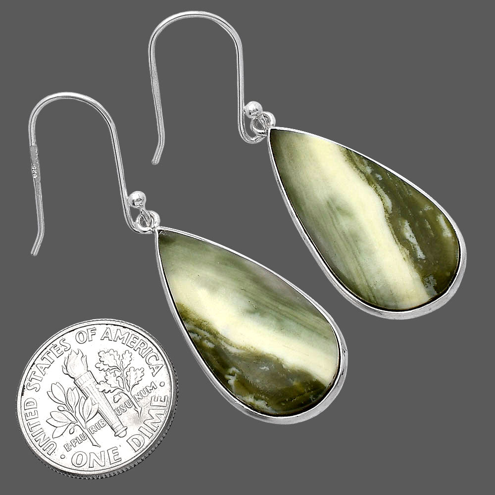 Natural Serpentine Earrings E-1001 SDE79321