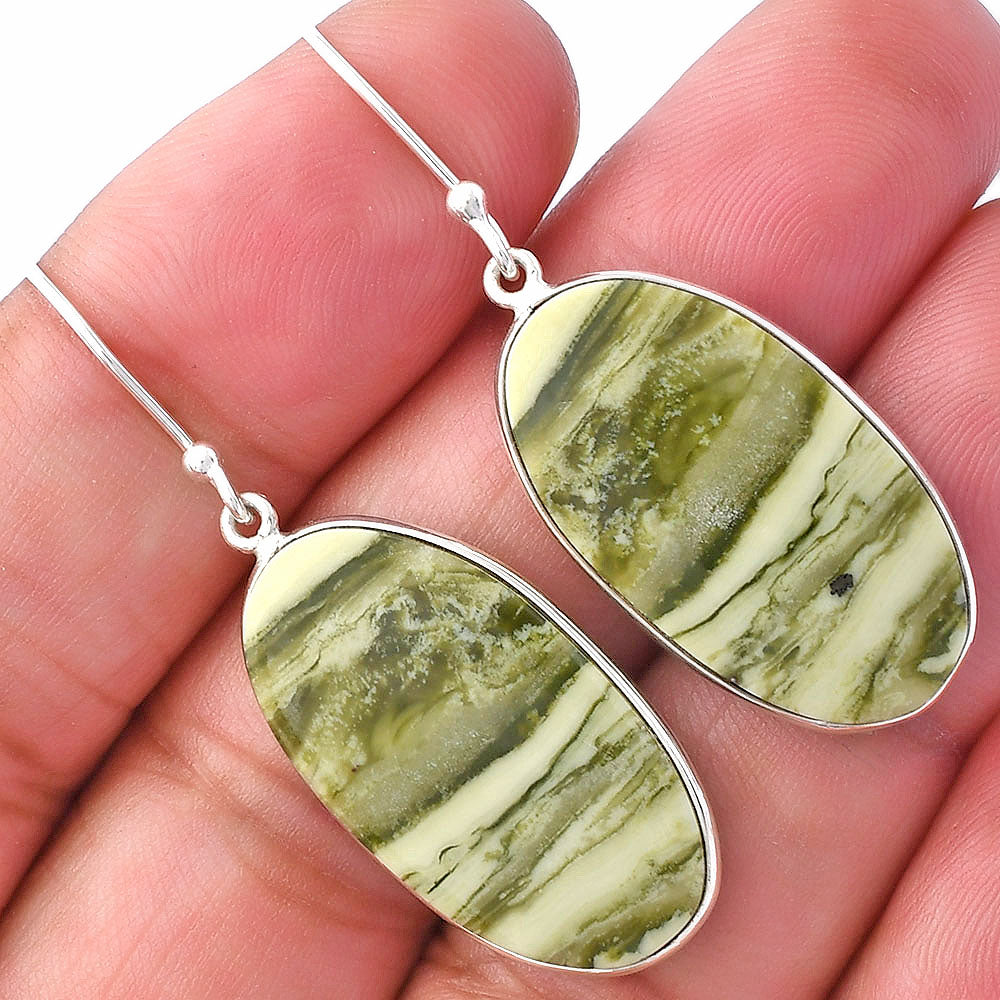 Natural Serpentine Earrings E-1001 SDE79323