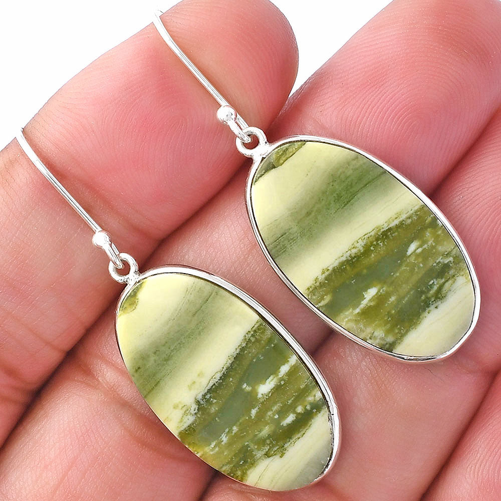 Natural Serpentine Earrings E-1001 SDE79348