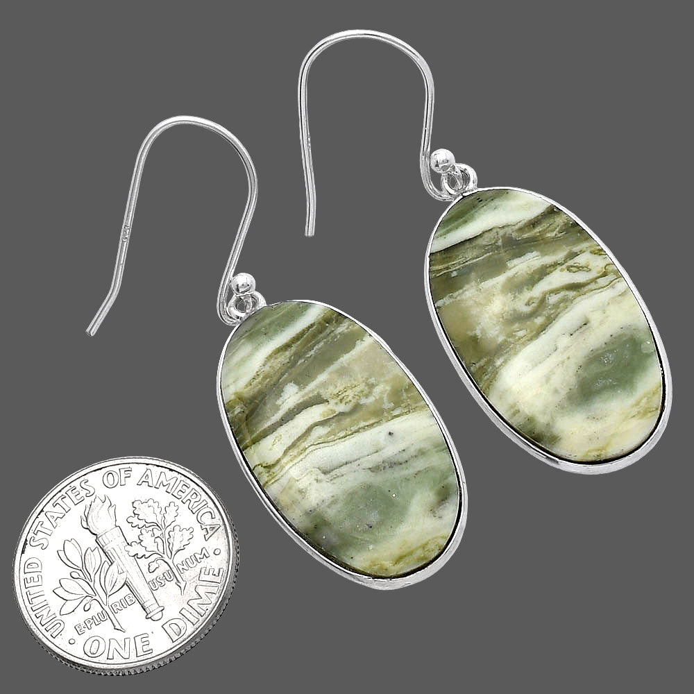 Natural Serpentine Earrings E-1001 SDE79352