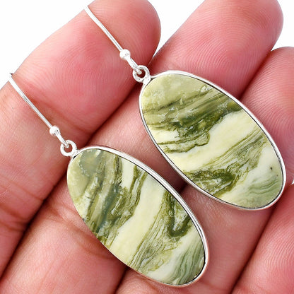 Natural Serpentine Earrings E-1001 SDE79354