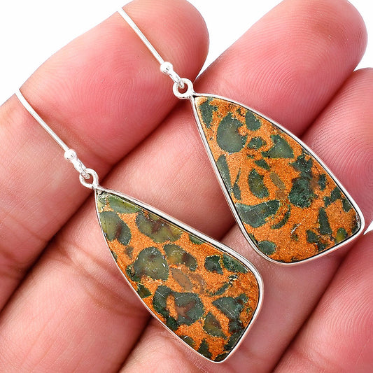 Natural Bamboo Jasper Earrings E-1001 SDE79473