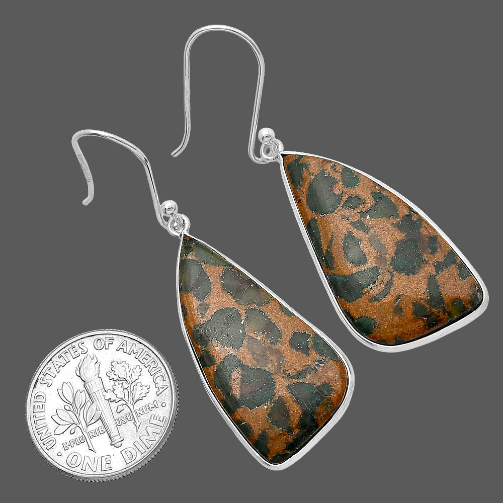 Natural Bamboo Jasper Earrings E-1001 SDE79473