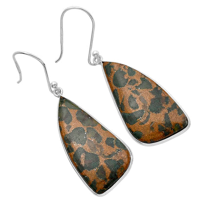 Natural Bamboo Jasper Earrings E-1001 SDE79473