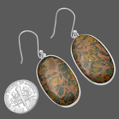 Natural Bamboo Jasper Earrings E-1001 SDE79481