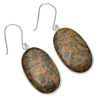 Natural Bamboo Jasper Earrings E-1001 SDE79481