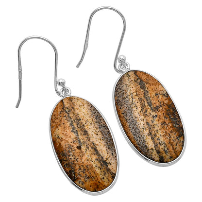 Natural Picture Jasper Earrings E-1001 SDE79886