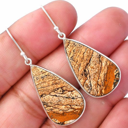 Natural Picture Jasper Earrings E-1001 SDE79894