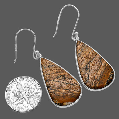 Natural Picture Jasper Earrings E-1001 SDE79894