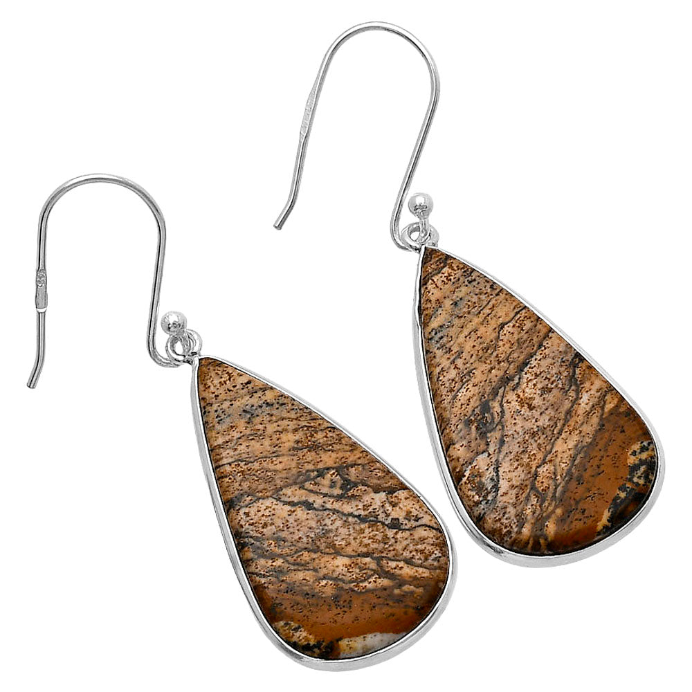 Natural Picture Jasper Earrings E-1001 SDE79894