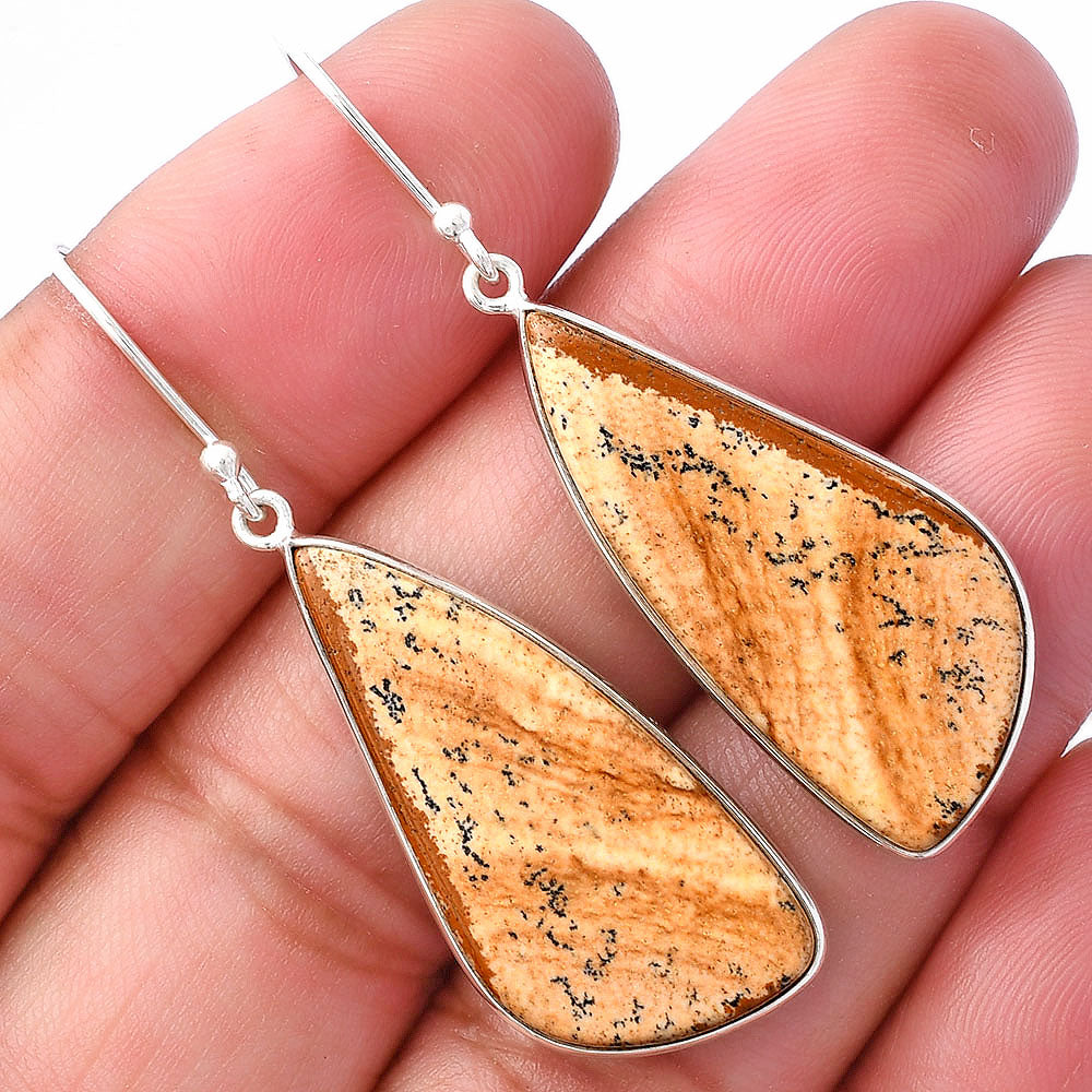 Natural Picture Jasper Earrings E-1001 SDE79897