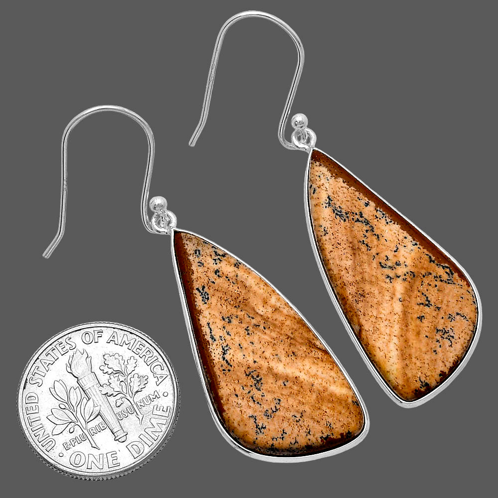 Natural Picture Jasper Earrings E-1001 SDE79897