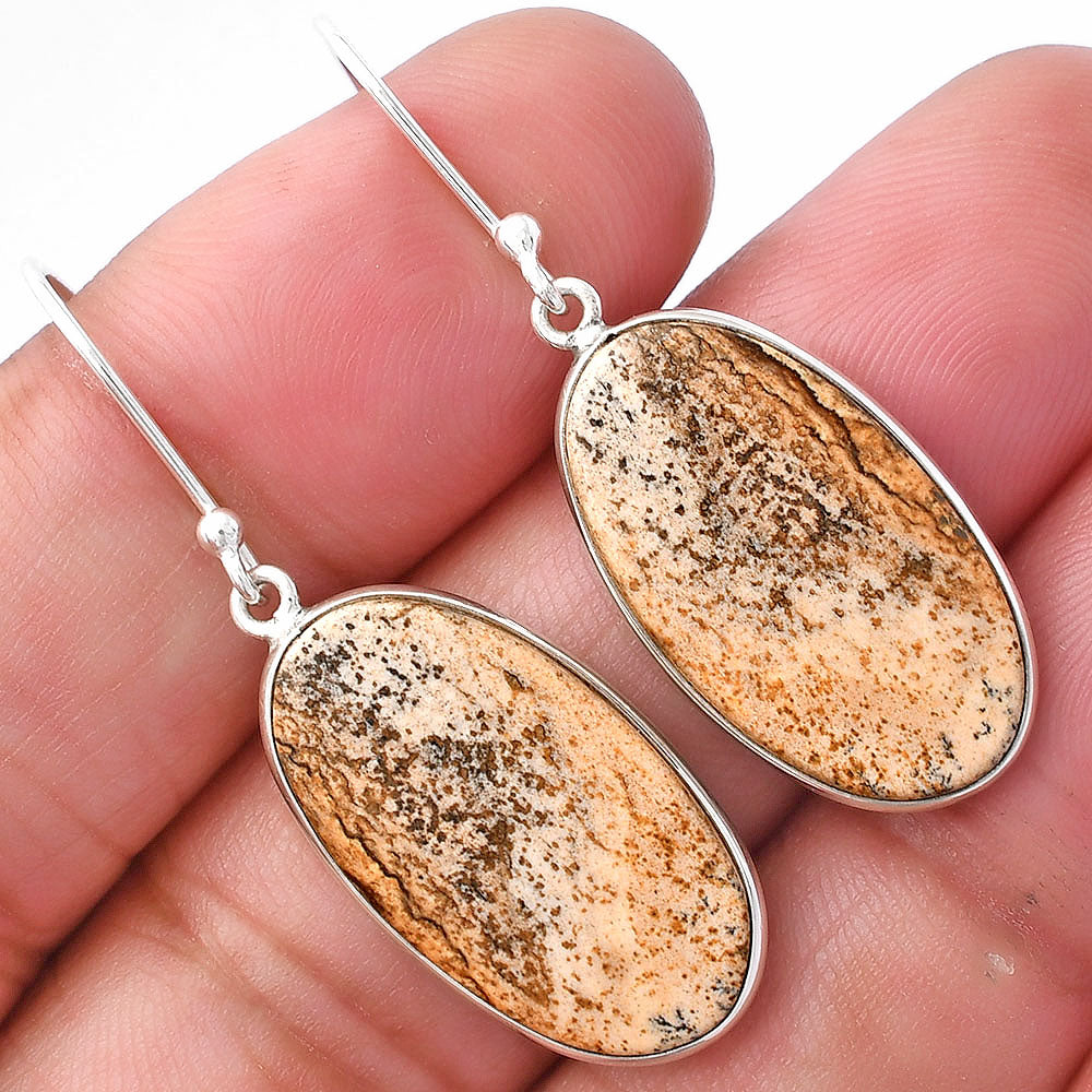 Natural Picture Jasper Earrings E-1001 SDE79915