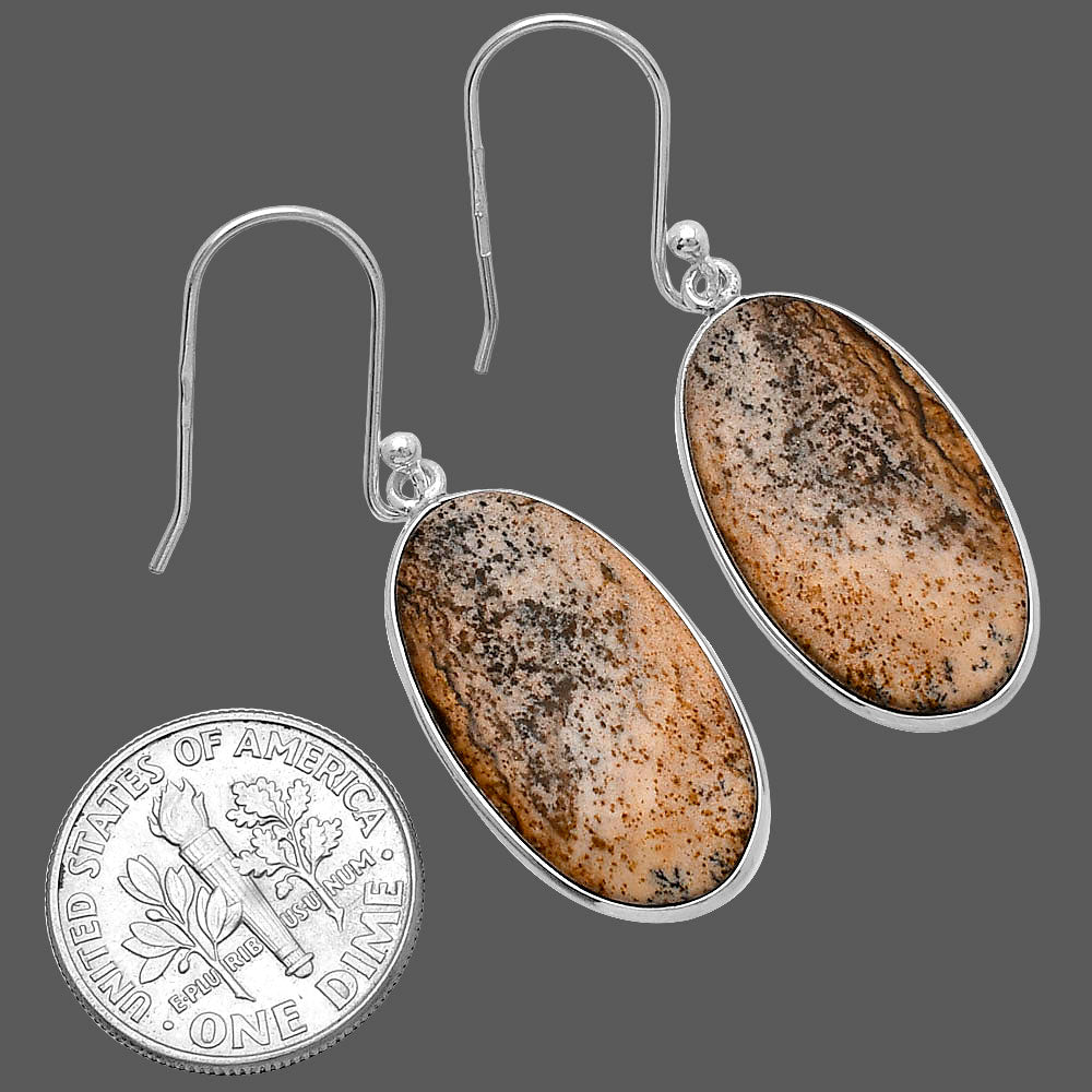 Natural Picture Jasper Earrings E-1001 SDE79915