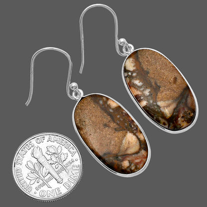 Natural Picture Jasper Earrings E-1001 SDE79918