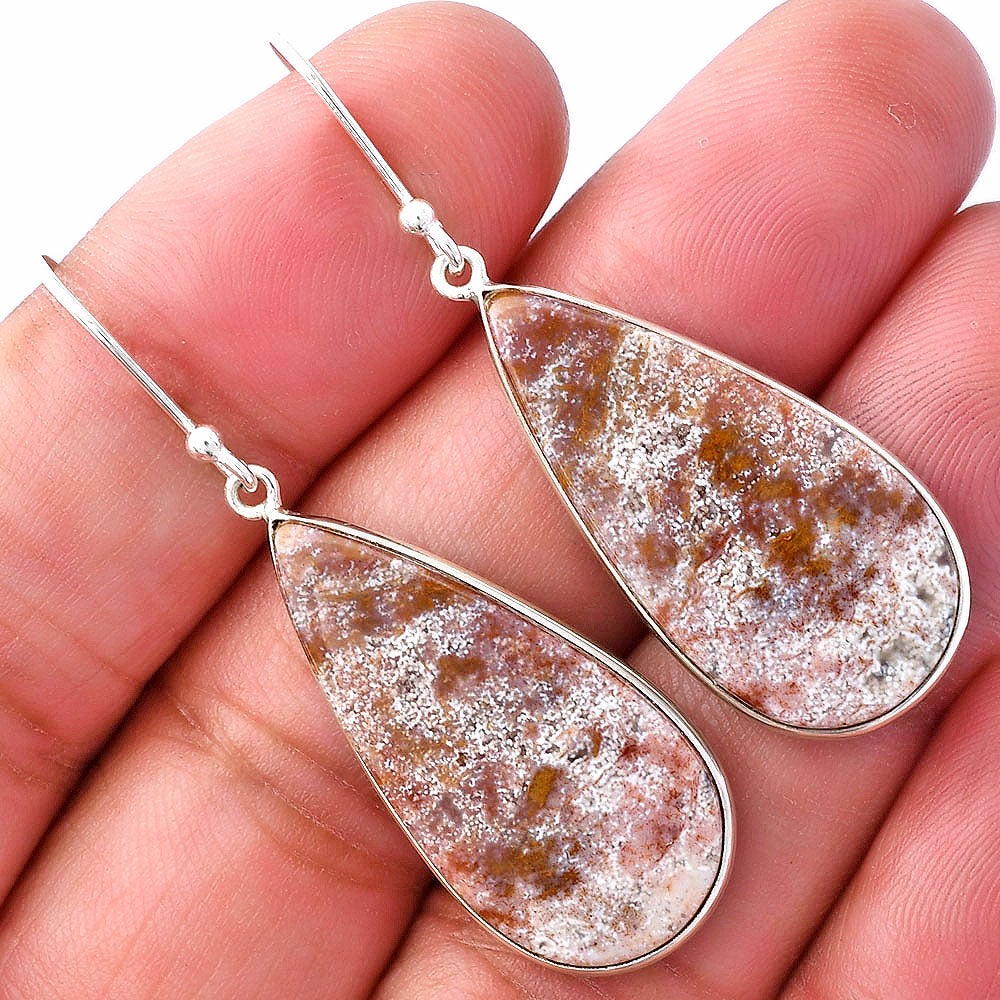 Natural Red Moss Agate Earrings E-1001 SDE79979