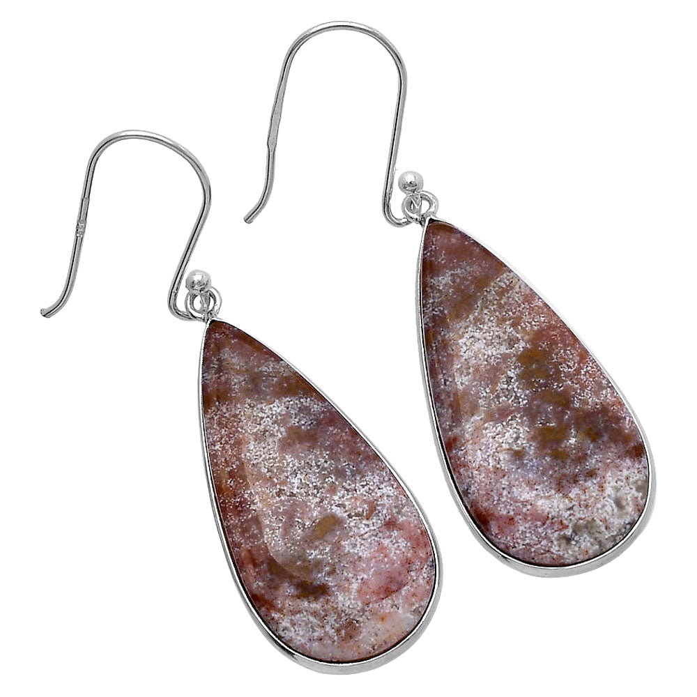 Natural Red Moss Agate Earrings E-1001 SDE79979