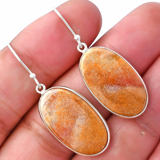 Natural Red Moss Agate Earrings E-1001 SDE79985