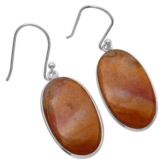 Natural Red Moss Agate Earrings E-1001 SDE79985