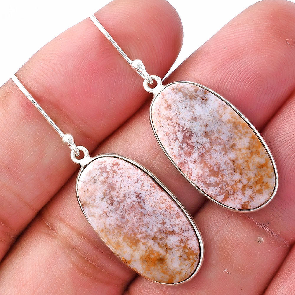 Natural Red Moss Agate Earrings E-1001 SDE79986