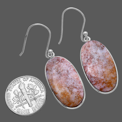 Natural Red Moss Agate Earrings E-1001 SDE79986