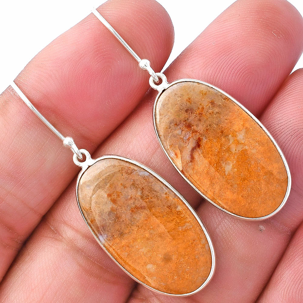 Natural Red Moss Agate Earrings E-1001 SDE79999