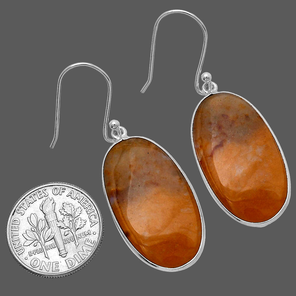Natural Red Moss Agate Earrings E-1001 SDE79999
