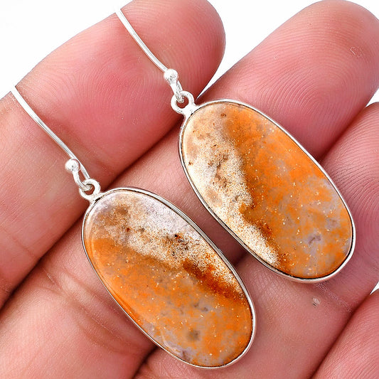 Natural Red Moss Agate Earrings E-1001 SDE80000