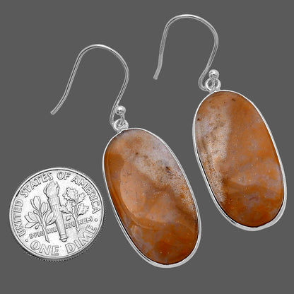 Natural Red Moss Agate Earrings E-1001 SDE80000