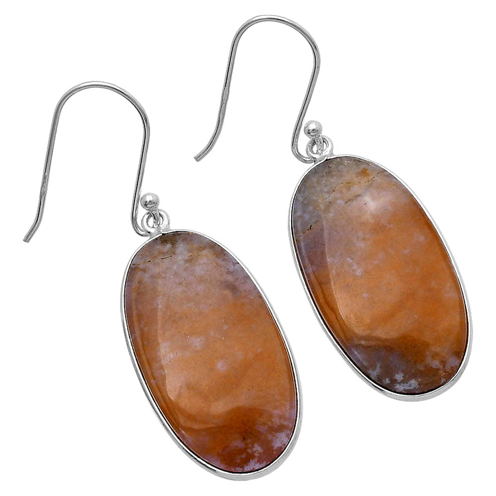 Natural Red Moss Agate Earrings E-1001 SDE80007