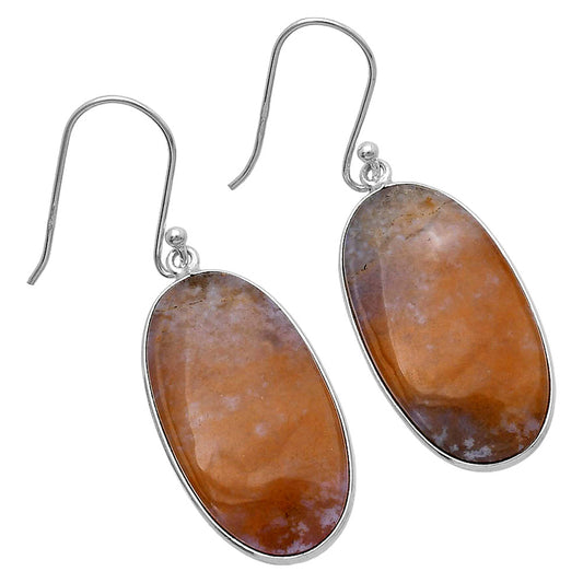Natural Red Moss Agate Earrings E-1001 SDE80007