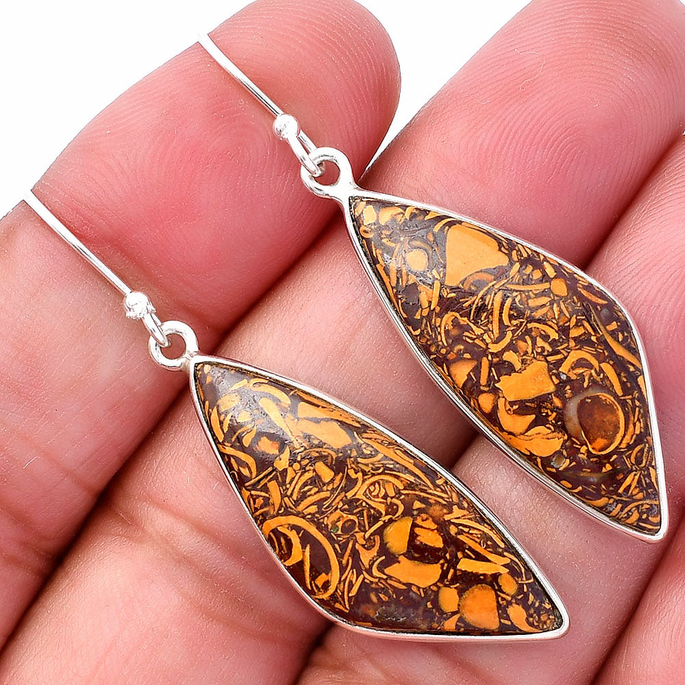 Coquina Fossil Jasper - India Earrings E-1001 SDE80171