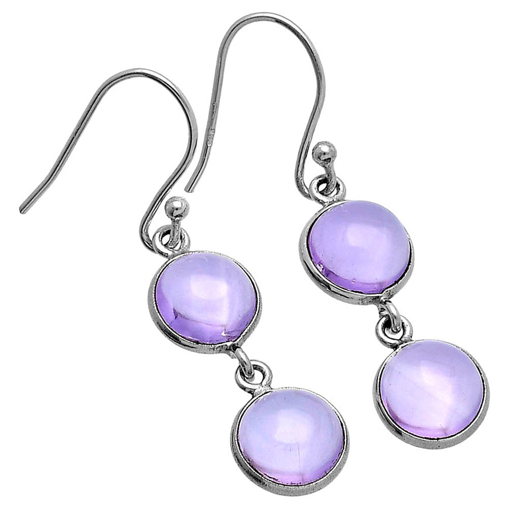 Natural Amethyst Cab - Brazil Earrings E-1006 SDE80281