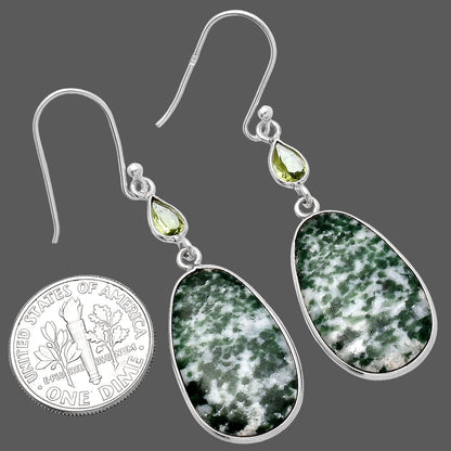 Natural Dioptase & Peridot Earrings E-1002 SDE80654