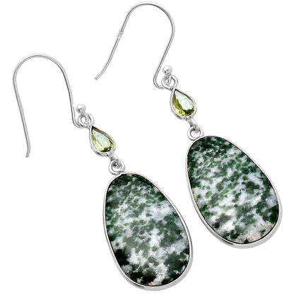 Natural Dioptase & Peridot Earrings E-1002 SDE80654