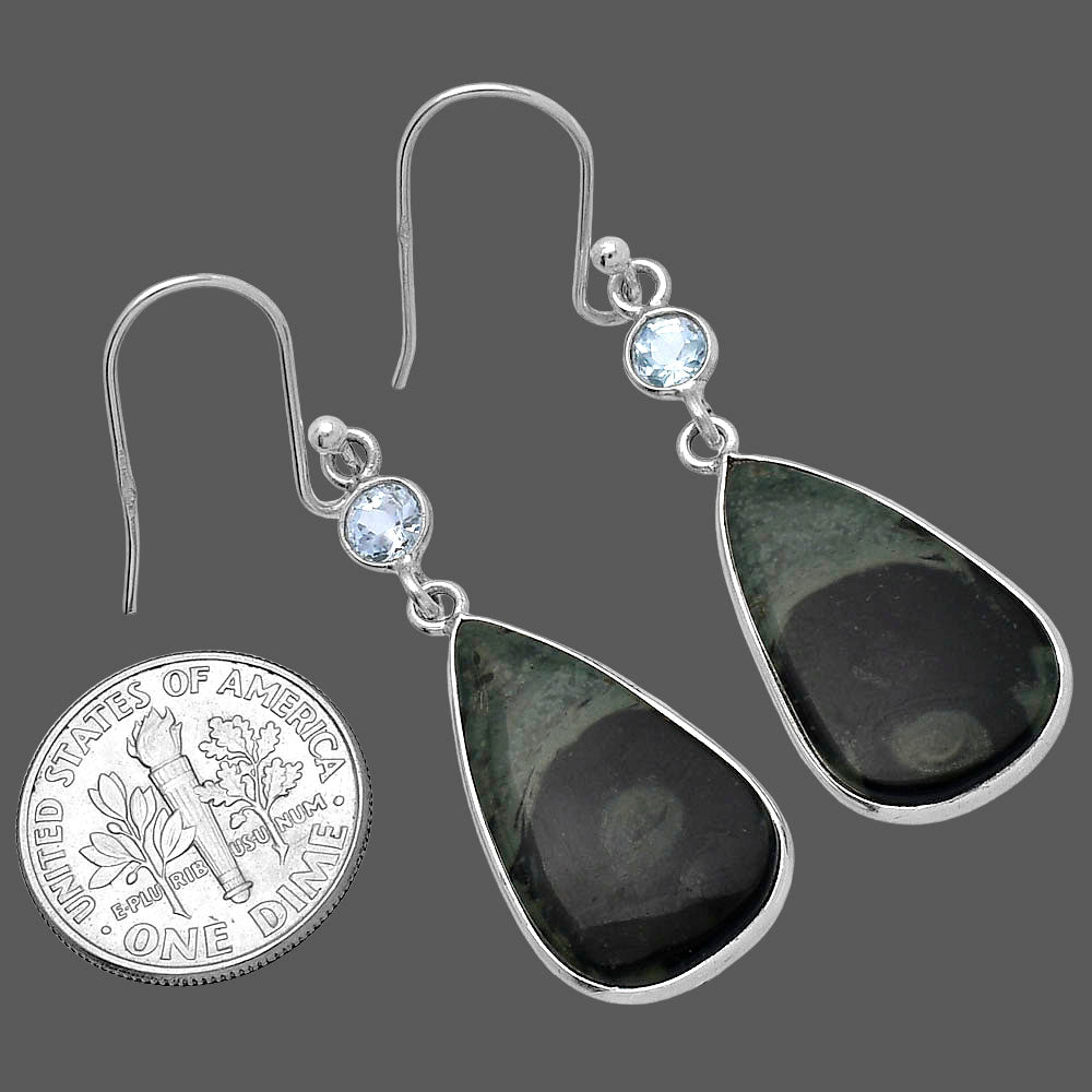 Star Galaxy Jasper & Sky Blue Topaz Earrings E-1002 SDE80707