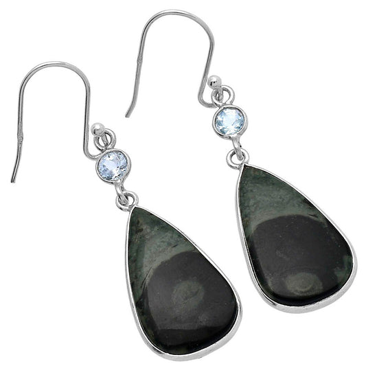 Star Galaxy Jasper & Sky Blue Topaz Earrings E-1002 SDE80707