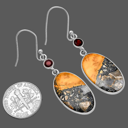 Maligano Jasper - Indonesia & Garnet Earrings E-1002 SDE80723