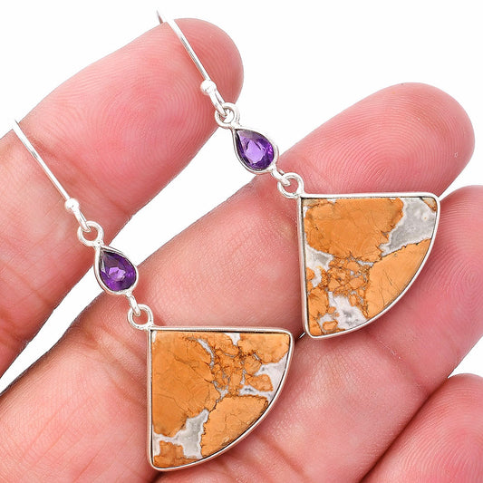 Natural Maligano Jasper & Amethyst Earrings E-1002 SDE80742