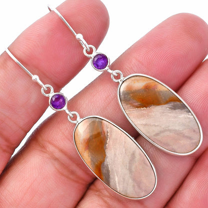 Imperial Dedise Jasper & Amethyst Earrings E-1002 SDE80775