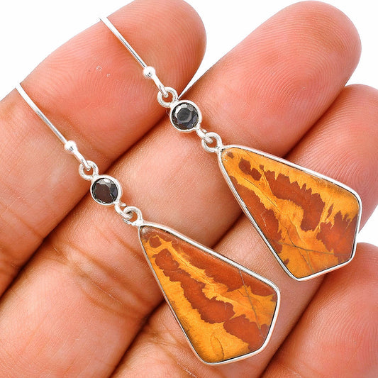 Natural Noreena Jasper & Black Onyx Earrings E-1002 SDE81568