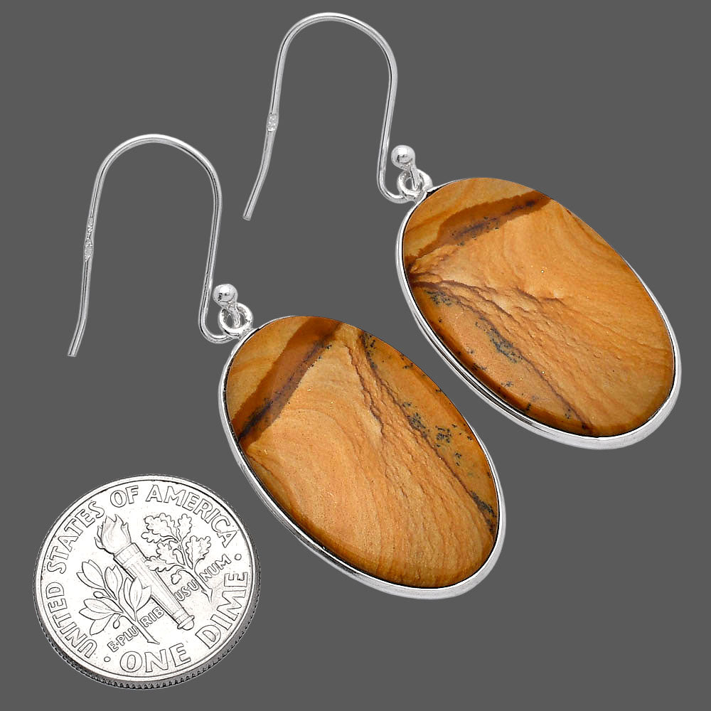 Natural Picture Jasper Earrings E-1001 SDE81779