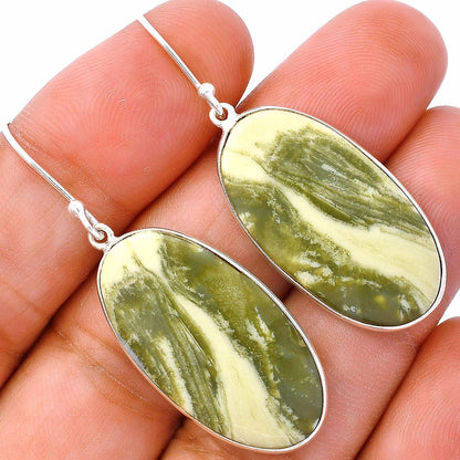 Natural Serpentine Earrings E-1001 SDE81822