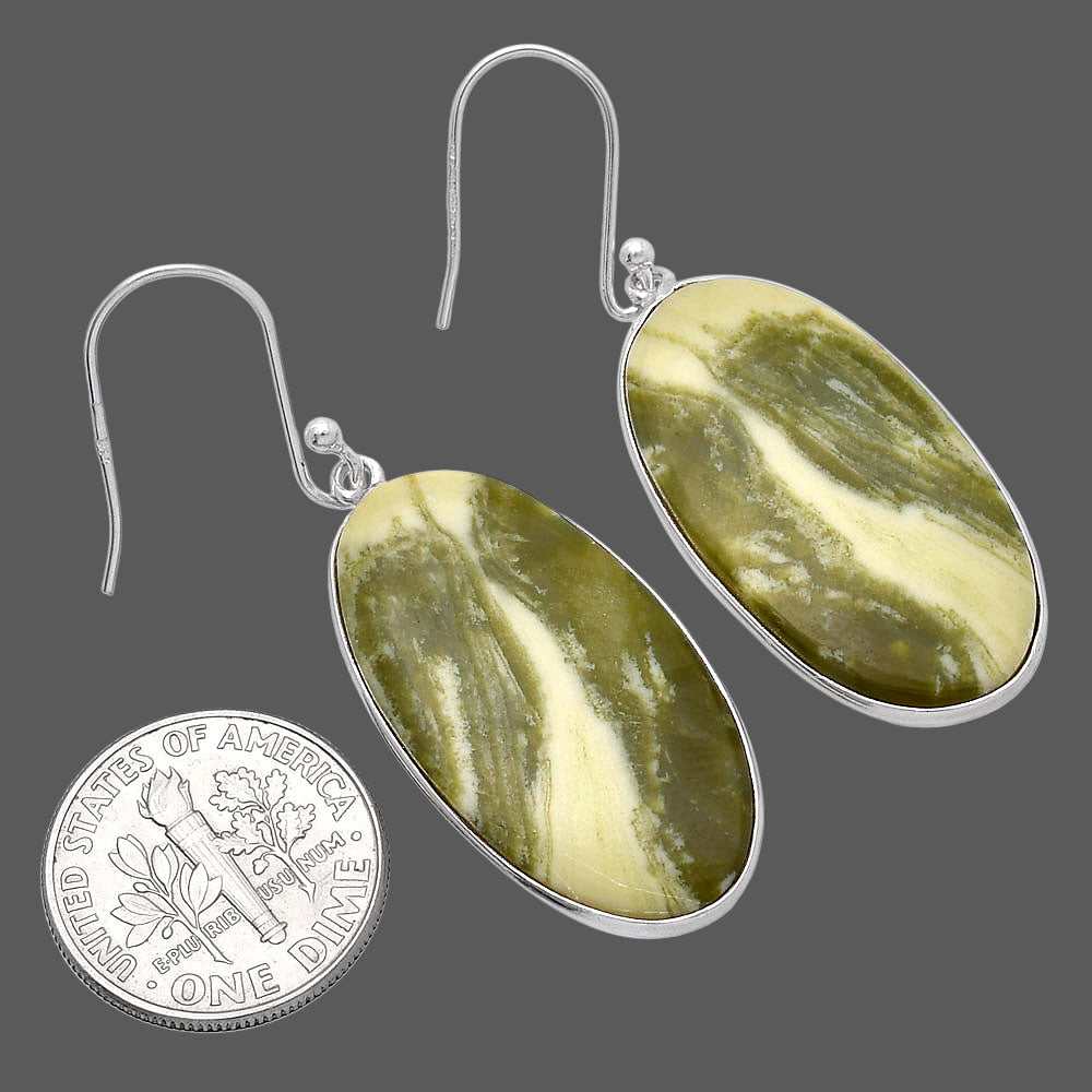 Natural Serpentine Earrings E-1001 SDE81822