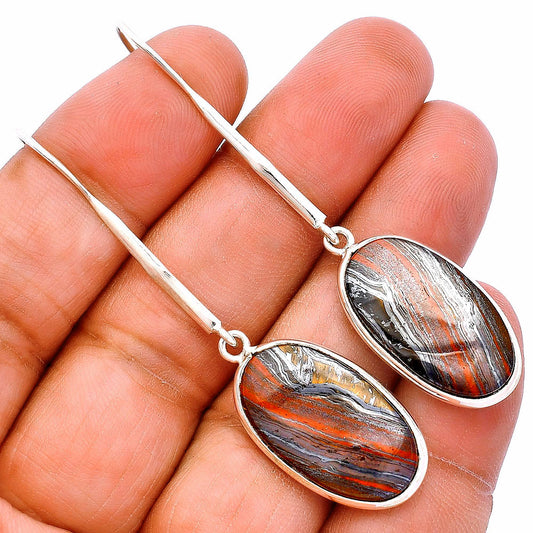 Natural Iron Tiger Eye Earrings E-1076 SDE81882